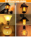 Upgraded LED Flame Light Bulbs With E26 Base 4 Modes Flickering Lit Fire Realistic Yellow Flame For Halloween Decor in various lamp shades