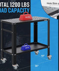 Built Tough 36x18 Inches Welding Table With Nitriding Top, 1200 Lbs Load Capacity, Portable Welding Cart With Braked Casters