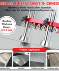 Two Station Edge Bender For Sheet Metal Roller And Roof Projects, showcasing bendable metal sheet thickness range 0.2-1 mm