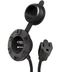 Road Warrior AC Power Inlet Socket With Integrated Extension Cord No Sweat Weather Tough 15 Amp 125 Volt outdoor socket detail