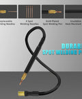 Portable Capacitor Spot Welder With Crisp LCD Display And 120 Pulse Controls For Effortless 18650 Battery Packing And Slim Nickel Strips showcasing durable gold-plated spot welding pen.