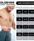 Man measuring waist with tape beside size chart for Adjustable Lower Back Support Belt Built For Tough Work All Day Pain Relief For Sciatica And Herniated Discs Men And Women, Heavy Lifting Back Brace For Warehouse Construction And Moving Jobs