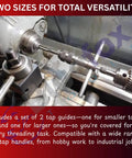 Spring Center Tap Guide Tool Set Of 2 for Drill Presses Lathes Milling Machines in use on metalworking equipment