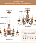 Rustic 6 Light Chandelier With Antique Bronze Finish That Rocks French Country Vintage Pendant Light Fixture dimensions diagram