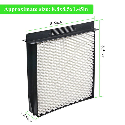 Essick Air Humidifier Wick Filter Replacement Twin Pack Fits 8.5 Inch By 9 Inch By 1.5 Inch Humidifiers product diagram showing size