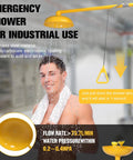 Industrial Grade Eye Wash And Shower Station Built Tough With 304 Stainless Steel Integrated System in use
