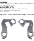 Derailleur Hanger 67 Replacement Heavy Duty Aluminum Alloy Universal Fit For Mountain Bikes Includes Mounting Bolt Silver