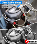 Master Cylinder Bleeder Kit Replacement For 13911 With 22 Inch Clear Hose Clips SAE And Metric Fittings shown with clear hoses