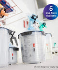All-In-One PPS 2.0 Spray Cup System Kit with 22 Ounce Reusable Paint Cup, 50 Lids, 50 Liners, 32 Sealing Plugs on display