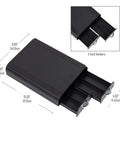 Two Drawer Single Serve Pod Organizer For 24 Pods Keurig Mini Compatible Black Countertop Coffee Caddy dimensions
