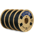 4 Pack Black PLA Plus Filament 1.75mm For Tough As Nails 3D Prints, Four 1kg spools, high strength, low shrinkage, precise tolerance.