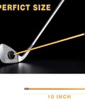 Close-up of Two Pack Magnetic Golf Club Alignment Stick Training Aid With Magnet Lie Angle Tool attached to iron club face