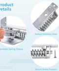 Close-up of Double Action Spring Hinge With Cover Plates For Wood Doors Self Closing Door Hardware Stainless Steel Pivot Hinge