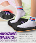 Person using Wobble Board With Massage Ball For Standing Desk Anti Fatigue Foam Pad And 19 Inch Balance Mat Office Comfort Pad