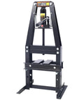 Front view of 6 Ton Benchtop Hydraulic A Frame Shop Press With Plates Adjustable Garage Floor Hydraulic Press For Auto And Mechanical Repairs Heavy Duty Black