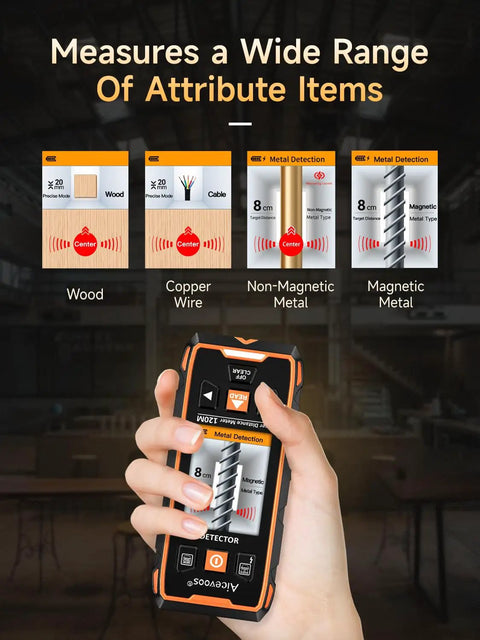 Hella Sensitive Wall Scanner And Slick Stud Finder Tool With Smart Chip Locates Wood Studs Metal Joists Live Electrical Wire And Pipes Using Laser Guide For Fast Drywall Or Framing Work At Home