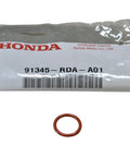 Honda Power Steering Fluid Kit With Three 12 Oz Bottles 08285-P99-0CZA3 Plus High Pressure Black Outlet O Ring Seal And Low Pressure Orange Inlet O Ring Seal For Honda Vehicles, with packaging and orange inlet O-ring