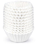 Stack of white large commercial coffee filters 9.5 x 4.5 inches for 12-cup BUNN Fetco and Curtis coffee machines