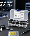 500 Piece M3 Self Tapping Screw Set With Phillips Drive Black Carbon Steel Sheet Metal Screws For Computer Repair Automotive And Home Appliances Seven Sizes From 0.24 To 0.79 In Must Have Kit, open storage box
