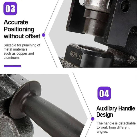 Pro Shop Grade 1800W Hydraulic Hole Punch Press Engineered For Angle And Channel Steel With Five Swappable Dies Lightning Fast Knockouts Tight Tolerance Alignment Smooth Operation Workhorse Optimized For Steel Iron Aluminum Copper Projects