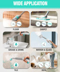 Heavy Duty 1500W Steam Cleaner With 4 Bar Pressure And 1.5L Tank Plus 16 Accessories for various cleaning applications on floors, carpets, and tiles.