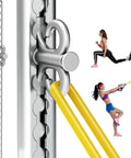 Built Different Adjustable Aluminum Resistance Band Wall Anchor With 40 Inch Sliding Track And 39 Precise Height Positions for workouts with bands.