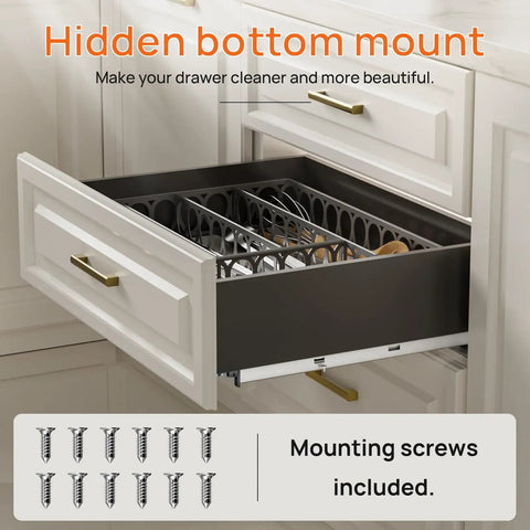 15 Inch Soft Close Undermount Drawer Slides Full Extension 80 Lb Heavy Duty Concealed Rails with Rear Mount Brackets installed