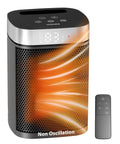 Compact Indoor Space Heater With Remote Thermostat And 12 Hour Timer 1500W PTC Ceramic Heater For Bedroom Or Office