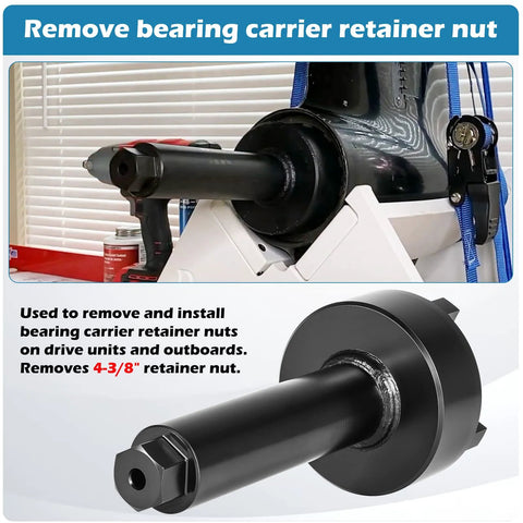 Bearing Carrier Retainer Nut Wrench Tool For Mercruiser Outdrives Fits Alpha One Pre Alpha Generation Two Bravo One TRS MC1 Models