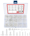 447 Piece White Nylon Pan Head Screws Bolts Nuts Washers Assortment Set M2 To M6 Metric Full Threaded Hex Head Fasteners