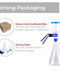 Vacuum Filtration Kit For Fast Lab Separation With 1000 mL Filter Flask 300 mL Glass Buchner Funnel Vacuum Adapter Rubber Stopper And Aluminum Clamp Heavy Duty Borosilicate Glass packaging.