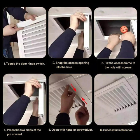 Installation steps for Pro Level Steel Return Air Vent Cover 22 X 30 Inches With A Seamless Built In Filter.