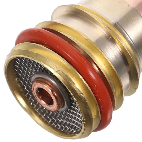 Top Pick For TIG Welding Glass Nozzle 2.4mm Fits WP-17 18 And 26 Torch Cups with detailed copper and red rings.