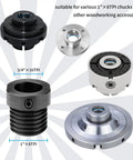 Lathe Headstock Spindle Adapter converts three quarter inch by sixteen TPI to one inch by eight TPI with blackened rust resistant finish