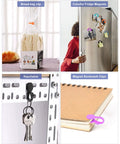 8 Pack Silicone Magnetic Cable Ties And Clips Cord Organizer used as bread bag clip, fridge magnets, keychains, and bookmark clips