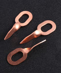 50Pcs Sheet Metal Gripper Aluminum Repair Part Golden for Welding Durable Car Sheet Metal Tool Kit for Welding and Collision Repair Ergonomic Grip Smooth Edges Safe Precise Repairs, three copper-toned grippers