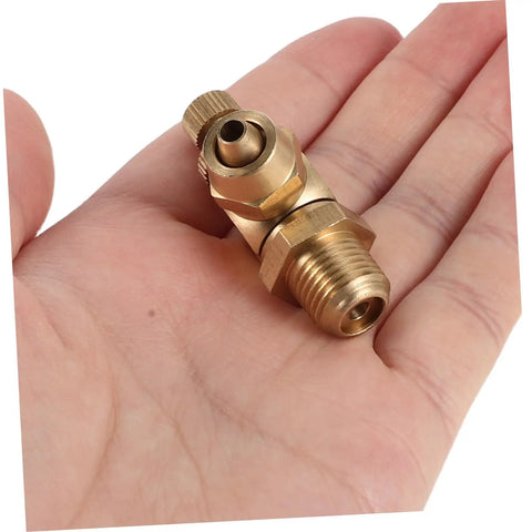 Adjustable NPT Pneumatic Valve With Brass Flow Control for Auto Doors and Vehicle Air Systems, One Quarter Inch Male Thread to 8mm Push In Tube Fitting, Easy Install, Pro Grade Air Regulator for Automotive Pumps, brass