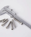 M6 Beefy Stainless Steel Socket Head Cap Screws Set 304 Grade Fully Threaded with caliper