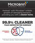 Infographic showing Microban Antimicrobial Technology with 99.9% cleaner claim for Dummy Door Lever For Closets and French Double Doors.