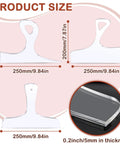 Set Of 3 Acrylic Charcuterie Handle Router Templates Woodworking Stencils For Cutting Boards Pro Guide Kit with size details.