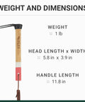 Heritage Garden Fork For Weeding And Digging, A Real Workhorse with dimensions and weight, shown with heavy duty wood handle and dual-forged prongs.