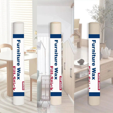 No Sweat Wood Repair Sticks Set Packed With Three Easy White Tones For Lightning Fast Furniture Fixes in a home setting.