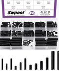 Black Metric Roll Pin Set With Storage Case 13 Sizes From M1.5 To M6 Slotted Steel Roll Pins For Automotive Repair And Mechanical Fastening Handy 415Pcs Dowel Tension Pins Kit For Pros And DIYers in storage case
