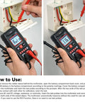 Hands using 4000 Count Digital Multimeter With Backlit Display Auto Range Handheld Tester For AC And DC Voltage Measurement