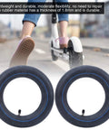 Inner Tube Replacement For No 9 Electric Scooter With Inflation Straight Mouth Durable Butyl Rubber Lightweight Design Big Shock Absorption Easy Install Protects Rim And Ride Quality displayed with scooter.