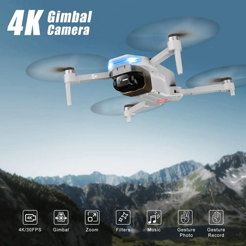 4K Camera Drone With GPS Auto Return, Waypoint Flight, Orbit Mode, Follow Me, Gesture Control, Foldable Design in flight