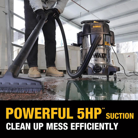 Person using Stealthsonic 10 Gallon Wet And Dry Shop Vacuum With 5 HP Heavy Duty Stainless Steel Pro Grade Build Ultra Quiet Motor