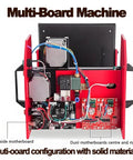 Multi-Board Machine showing internal components and circuit layout with detailed red and black motherboards.