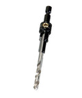 Two Piece Confirmat Screw Drill Bit Set 7x50mm With One Quarter Inch Hex Shank For PoziDrive Easy Brad Point Replacement Works With 5x40 And 7x50 Confirmat Screws Made In The USA - front view of drill bit