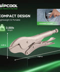 Badass Pinch Off Pliers For Quick Line Locking Tough As Nails Steel Tubing Crimper Featuring Smooth Knurled Adjustment Dial on a dark background.